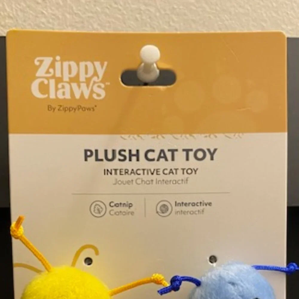 Zippy Claws: Interactive PLUSH CAT TOY (Butterfly and Dragonfly)